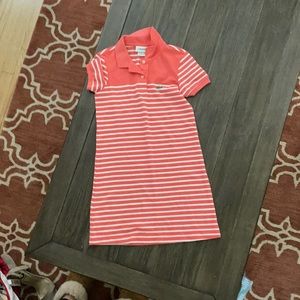 LACOSTE STRIPED POLO DRESS
